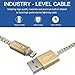 iPhone charger, ALEEGAO 6.5Ft Extra Long Nylon Braided Charging Cable Cord Lightning to USB Cable Charger Compatible with iPhone8 7/7 Plus/6s/6s Plus/6/6Plus/5s/5, iPad/iPod and more (3 Pack Gold)