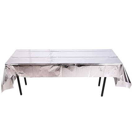 Glossy Disposable Tablecloth Party Decoration Aluminum Foil