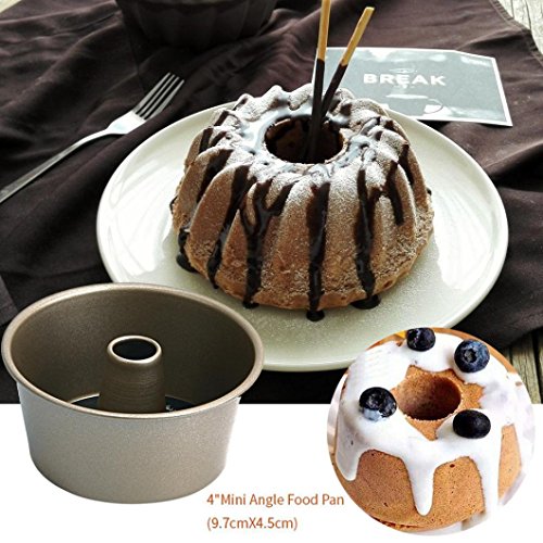 ManxiVoo Cake Baking mold Classic Nonstick Chiffon Bakeware mold Carbon Steel Fluted Cake Baking Pan Tool (Carbon Steel) - Thumbnail 4