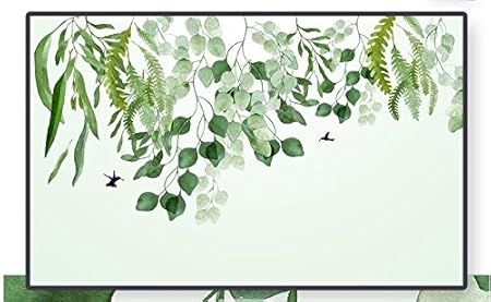 Hhcyy Modern Nordic Wall Paper Small Fresh Green Watercolor Leaves