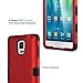 ULAK Note 4 Case, Galaxy Note 4 Case, Shock Resistance Anti Slip Note 4 Case Hybrid with Soft Flexible Inner Silicone Skin Protective Case for Samsung Galaxy Note 4(Red/Black)