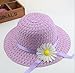 Girls Sunflower Straw Tea Party Hat Set (9 Pcs, Assorted Colors)