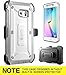 SUPCASE Galaxy S6 Edge Case, Full-Body Rugged Holster Case with Out Built-in Screen Protector for Samsung Galaxy S6 Edge (2015 Release), Unicorn Beetle PRO Series - Retail Package (White/Gray)
