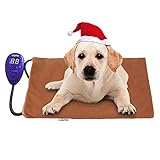 CISNO Cat Heating Pad Electric Warmer Pad Mat, Waterproof, Removable Fleece Covers 15 Watts