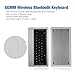 GGMM B-typer Lifetime Warranty Wireless Bluetooth Keyboard Ultra-slim & Compact Aluminum Keyboard for iOS/ OSX/ Windows/ Android 3.0 and above/ iPad/ iPhone/ Samsung Galaxy Tab/ Google Nexus/ With Built-in Rechargeable Lithium Battery (Silver/White)