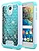 Alcatel Fierce 4 Case, Alcatel Allura Case / Pop 4 Plus Case, NageBee [Hybrid Protective] Armor Soft Silicone Cover with [Studded Rhinestone Bling] Design Diamond Hard Case (Plum)