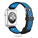 for Apple Watch Band 38mm 42mm,YiJYi Soft Silicone Sport Strap Replacement Wristband iWatch Bands for Apple Watch Series 3,Series 2,Series 1 (2.Blue-Black, 42mm)