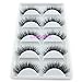 Luxurious 100% Siberian Mink Fur 3D False Eyelash LASGOOS Degisn Natural Messy Corner Thick Volume Fluffy Soft Fake Eyelashes 5 Pairs/Box (A19)
