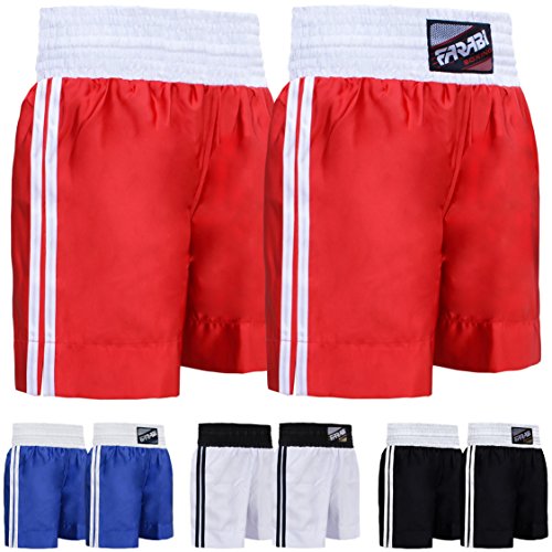 Farabi Pro Boxing Shorts for Boxing Training Punching, Sparring Fitness Gym Clothing Fairtex jiu jitsu MMA Muay Thai Kickboxing Equipment Trunks (Red, S) - Thumbnail 6