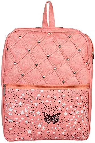 Aadhunik Libaas Stylish Printed Fashion PU Leather Backpack, College Backpack, Tution Backpack, Office Backpack for Girls and Women
