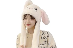 Topwon Bunny Hat Funny Plush Winter Animal Hats Earflap Rabbit Dresse Up Cosplay Party Costume Accessories Headgear - White