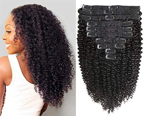 Kinky Curly Clip In Hair Extensions 10pcs Set With 21 Clips 8a