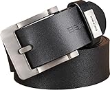 Belt for Men -Trimmed to Fit- Top Class Genuine Leather Men's Belt (45-48, Black)