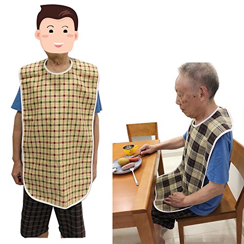 Adult Bibs Special Needs Patient Mealtime Eating Clothing Protectors Reusable Waterproof Large Long Feeding Bibs for Seniors