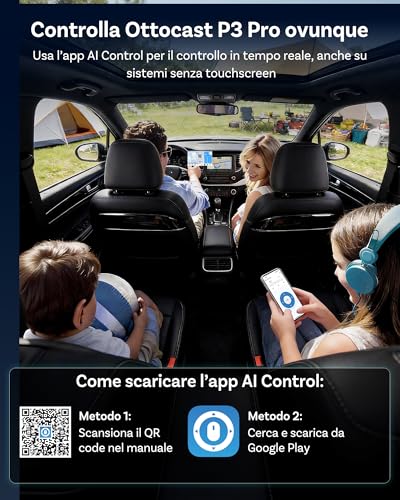 Ottocast P3 Pro Adattatore CarPlay e Android Auto Wireless | Android 13, Wireless CarPlay, Plug & Play, Compatibile Auto, Android Auto