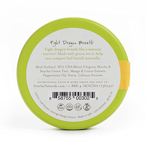 Sencha Naturals Green Tea Mints, Tropical Mango, 1.2-Ounce Canister