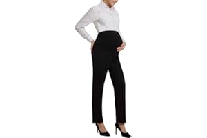 Bhome Maternity Jeans Stretch High Waisted Pants for Work, Career, Office, and Dress