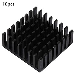 Alvinlite 10Pcs Heatsink 25x25 x10mm |0.9x0.9x0.4