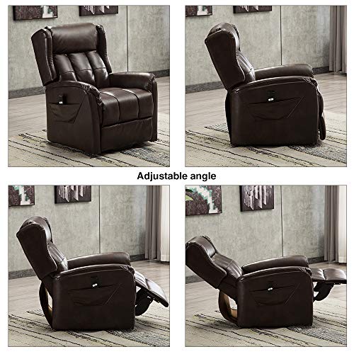 Bonzy Home Power Lift Recliner Chair Electric Leather Recliner with