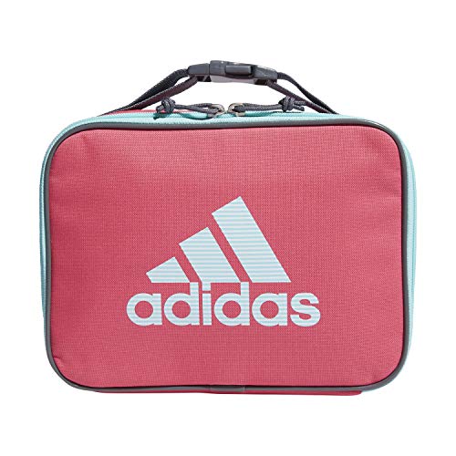 adidas Unisex Foundation Insulated Lunch Bag, Real Pink/Clear Aqua