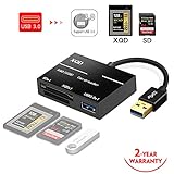 XQD Card Reader USB 3.0 SD(HC/XC) Card Reader/Write Superspeed 5Gbps Flash SD Memory Card Reader Connector with Sony XQD G Series Lexar XQD Cards USB Mark Card Compatible MacBook Windows/Mac OS System