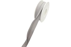 Hobby Trendy 100% Cotton Bias Binding Tape (Double Fold) 10mm (3/8") (5meters- 5.46yards) for Sewing, Seaming, Binding, Hemming, Piping, Quilting (33 Gray)