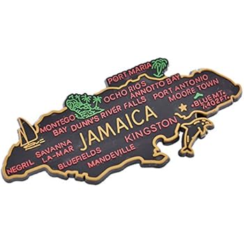 lychee Jamaica's Map Tourist Travel Fridge Accessories Stickter Fashion New Unisex Gifts