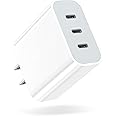 USB C Charger Block, Amoner 35W 3-Port USB C Charger, iPhone Charging Adapter with PD 3.0 Power Delivery Compatible with iPhone 16/16 Pro/15/14/13/12/11, Galaxy, Pixel and More