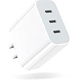 USB C Charger Block, Amoner 35W 3-Port USB C Charger, iPhone Charging Adapter with PD 3.0 Power Delivery Compatible with iPhone 16/16 Pro/15/14/13/12/11, Galaxy, Pixel and More