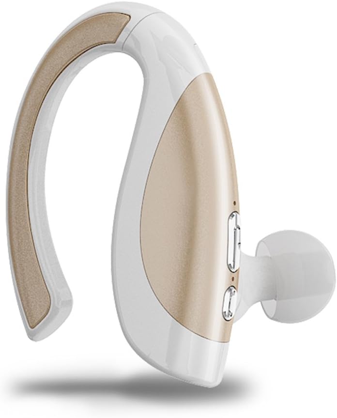 InzhiRui Wireless Bluetooth Noise Cancelling Earbuds Headset with Mic, Gold