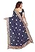 Shonaya Fancy Women`S Party Wear Georgette Embroidered Saree With Unstitched Blouse Piece (Grey)
