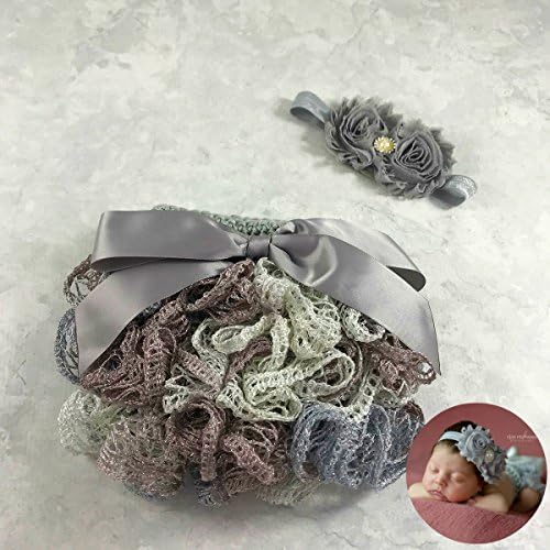 Baby Girl Outfit Shower Gift Headband Set with Ruffle Bloomers - 0-6 Months