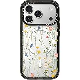CASETiFY Impact iPhone 17 Pro Case [Slim/Compatible with Magsafe / 8.2 ft. 4X Military Grade Drop Protection] - Dreamy Floral Pattern - Clear Black