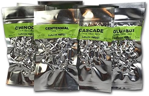 Pellet Hop Variety Pack (4C's), 2 oz Each, Cascade, Centennial, Chinook, Columbus