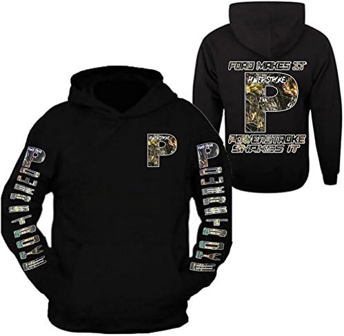 Powerstroke Hoodie Pullover Camou Design Ford Truck Power Stroke Front & Back