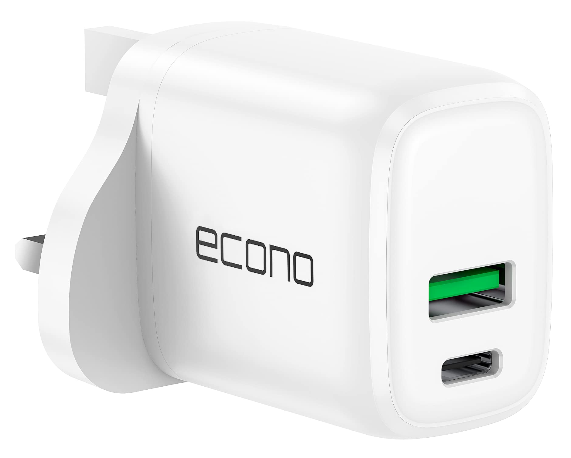 Econo Original 20W USB C Charger PD & QC Plug compatible Android & iPhone 14 Pro/iPhone 14 Pro Max/iPhone 13 12 11 XR XS Mini Type c plug USBC Fast Charger head Adapter UK Multi Dual Port Wall Socket