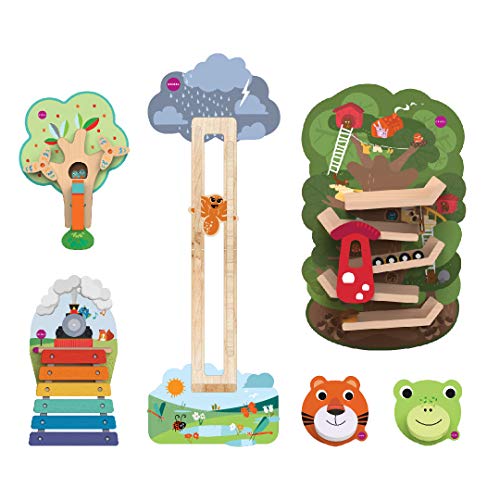 ORIBEL VertiPlay Wall Toys Play Wall Combo Set (Tree Top Adventure, Slidey Spidey, Woodpecker