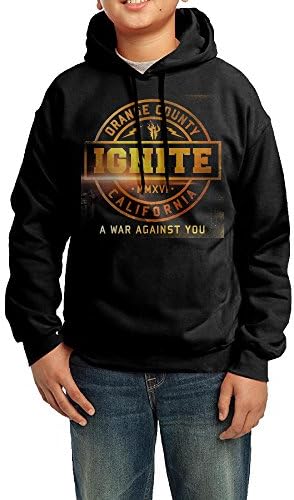 Funny Black Sweatshirts 90s Ignite A War Against You Hoodies For Boy's