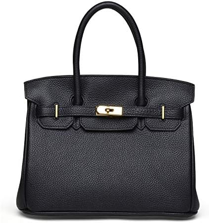 Plum Queen Classic Genuine Leather Handbags For women Ladies Handbags Womens Handbags Black/Brown