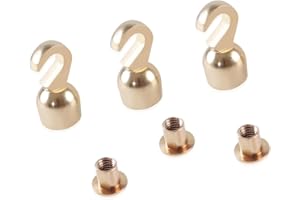 HQPARRTS for Grandfather Clock Weight Shell Hook and Nut Set of 3 Older Style-4 mm Thread (3 PCS Shell Hook and Nut)