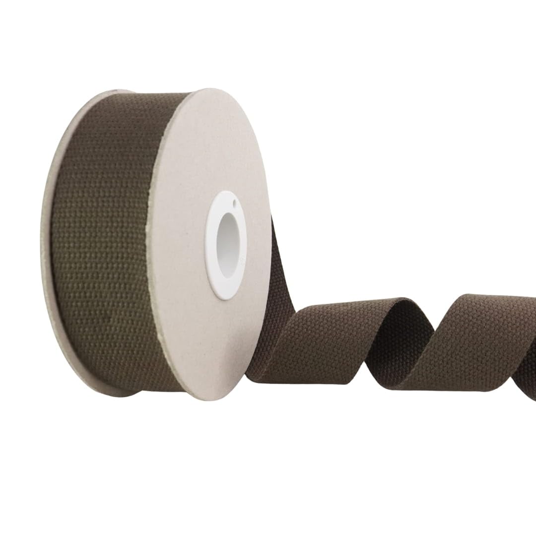 5m x 30mm Trimz 100% Heavy Duty Cotton Webbing - Brown