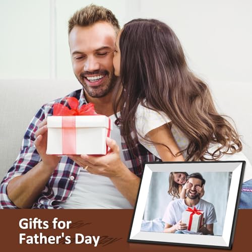 Frameo Digital Photo Frame 10.1 Inch Smart WiFi Digital Picture Frame, IPS Touch Screen, 32GB, Electronic Slideshow, Load from Phone App, Auto-Rotate, for Grandparents & Mothers Day