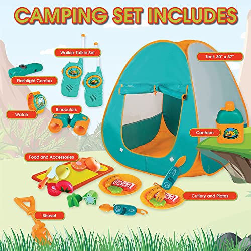 ToyVelt Kids Camping Tent Set with kids Camping Gear Camping Set