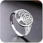 Koguxuix 925 Sterling Silver Cute Tree of Life Ring Size 6-9 for Women(6)
