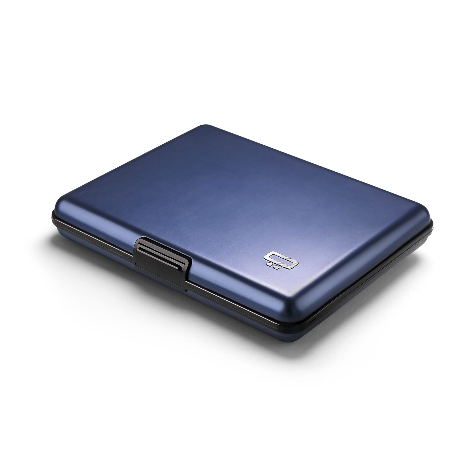 ÖGON -DESIGNS- Aluminium Wallet, Large Capacity, RFID Protection Against Fraud and demagnetization, Smart Case Big Stockholm Model (Navy Blue)