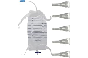 TOPMED ETS Complete Kit Urinary 5 days 5 Condom Catheters External Self-Sea + Leg Bag 750ml + Straps with a 5.9 inch 15 cm tube (Small 20 mm 0.8 Inches)