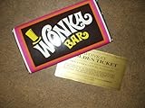 7 oz sized Willy Wonka Chocolate Bar wrapper with Golden Ticket replica-no chocolate included