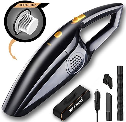 Car Vacuum Cleaner - DC 12V&amp;120W High-Power - Portable Handheld Wet &amp; Dry Auto Vacuum Cleaner - 16.4FT(5M) Power Cord - HEPA Filter - Carry Bag - Perfect for Crumbs, Sand, Dust, Dirt, Pet Hair &amp; Cigar