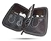 Mogix Electronics Cord Case - Hard EVA Shell Weatherproof - Best for Small Accessories Like Power Banks, Cords, Phone, USB, Memory Cards + Hard Drive Bag & Passport Wallet