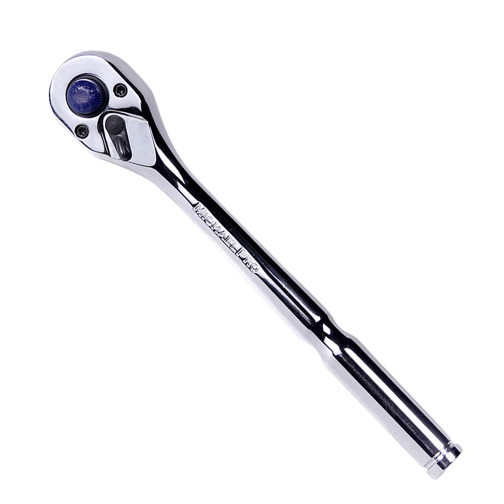 MichaelPro MP001037-3/8 Inch Ratchet Wrench with Integrated LED Light - with Quick Release and Adjustable Rotation Direction, 72 Teeth - Wheel Brace Made of CR-V Steel